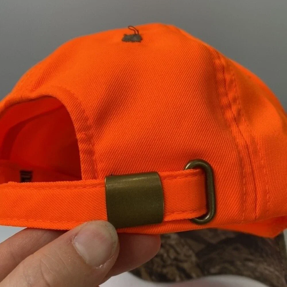 Mossy Oak Camo Hat Neon Orange Cap Hunter Game Trucker
